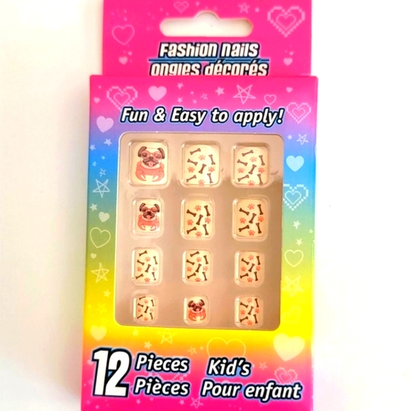 5 Pre-Glued Kids Press On Nails, Varied Styles NWT - Picture 2 of 6